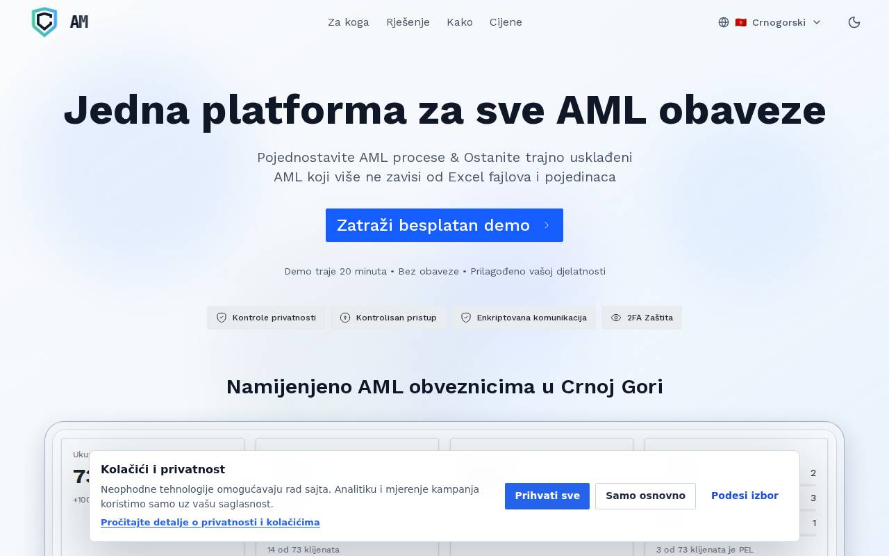 Screenshot of amlcore.me