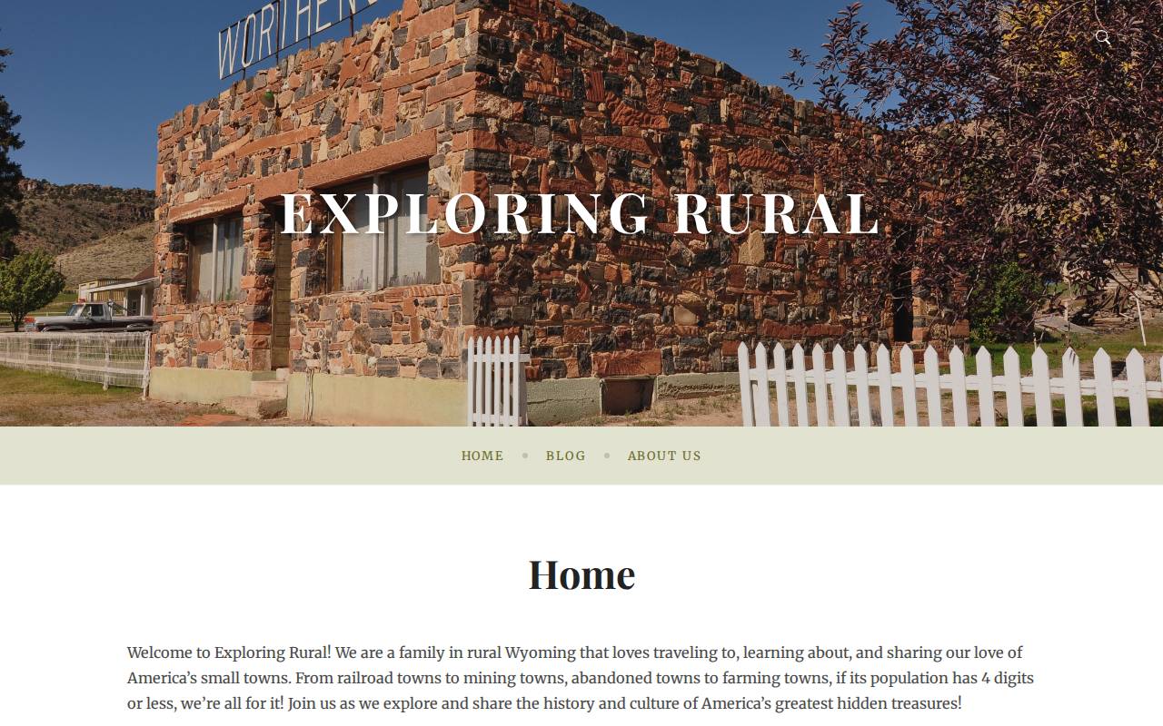 Screenshot of exploringrural.com