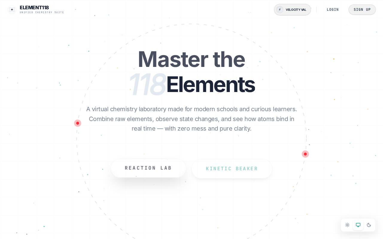 Screenshot of element118.in