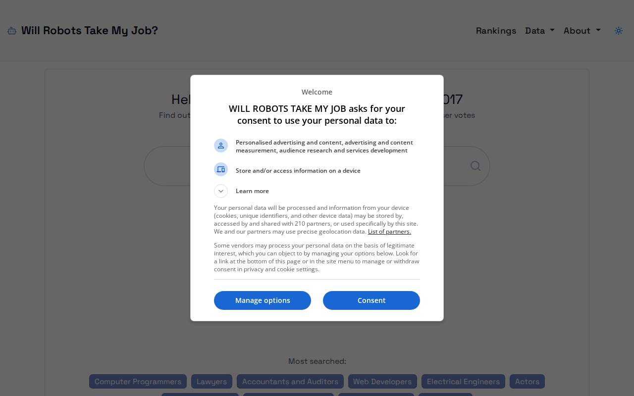 Screenshot of willrobotstakemyjob.com