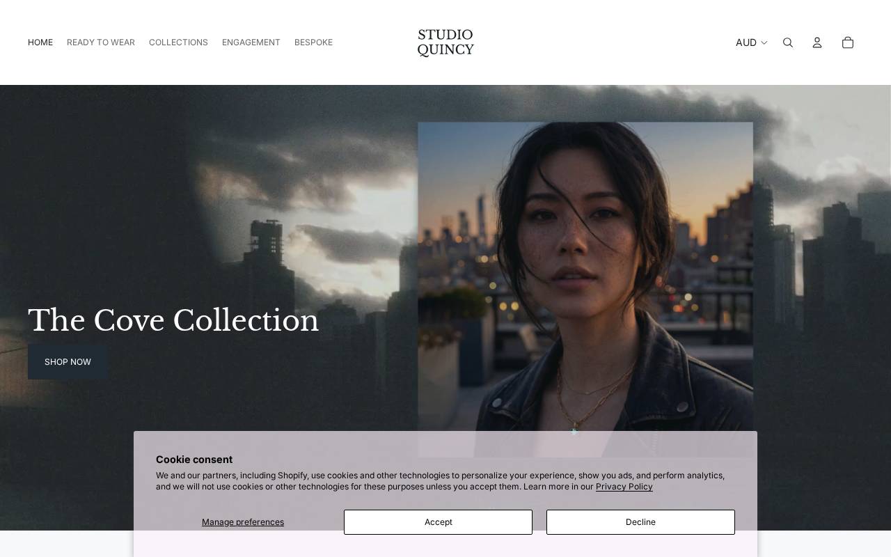 Screenshot of studioquincy.com