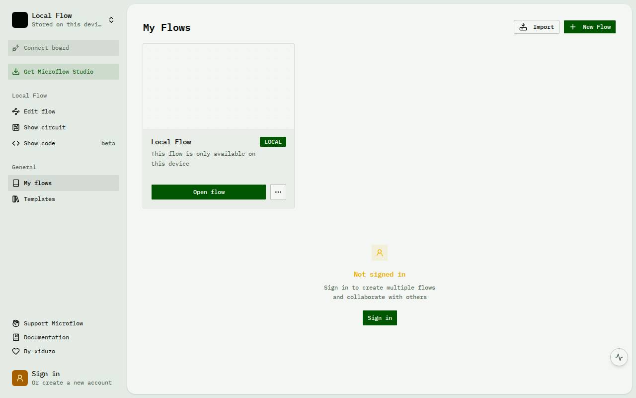 Screenshot of microflow.tech