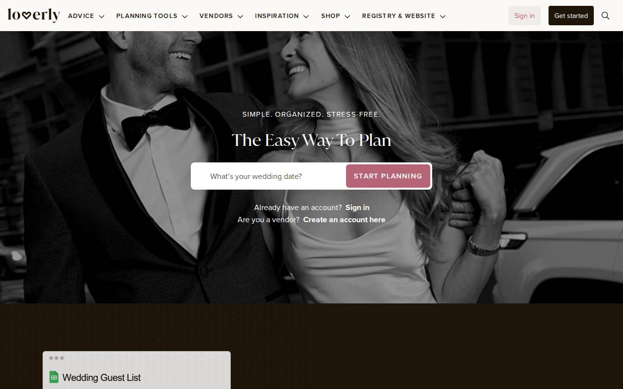 Screenshot of loverly.com