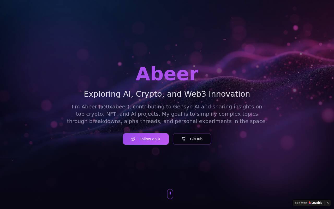 Screenshot of abeerprofile.lovable.app