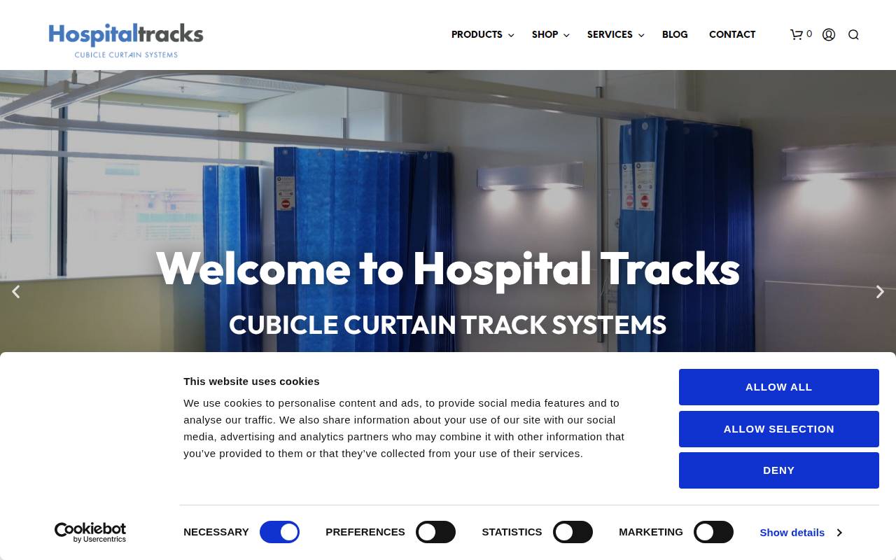 Screenshot of hospitaltracks.co.uk