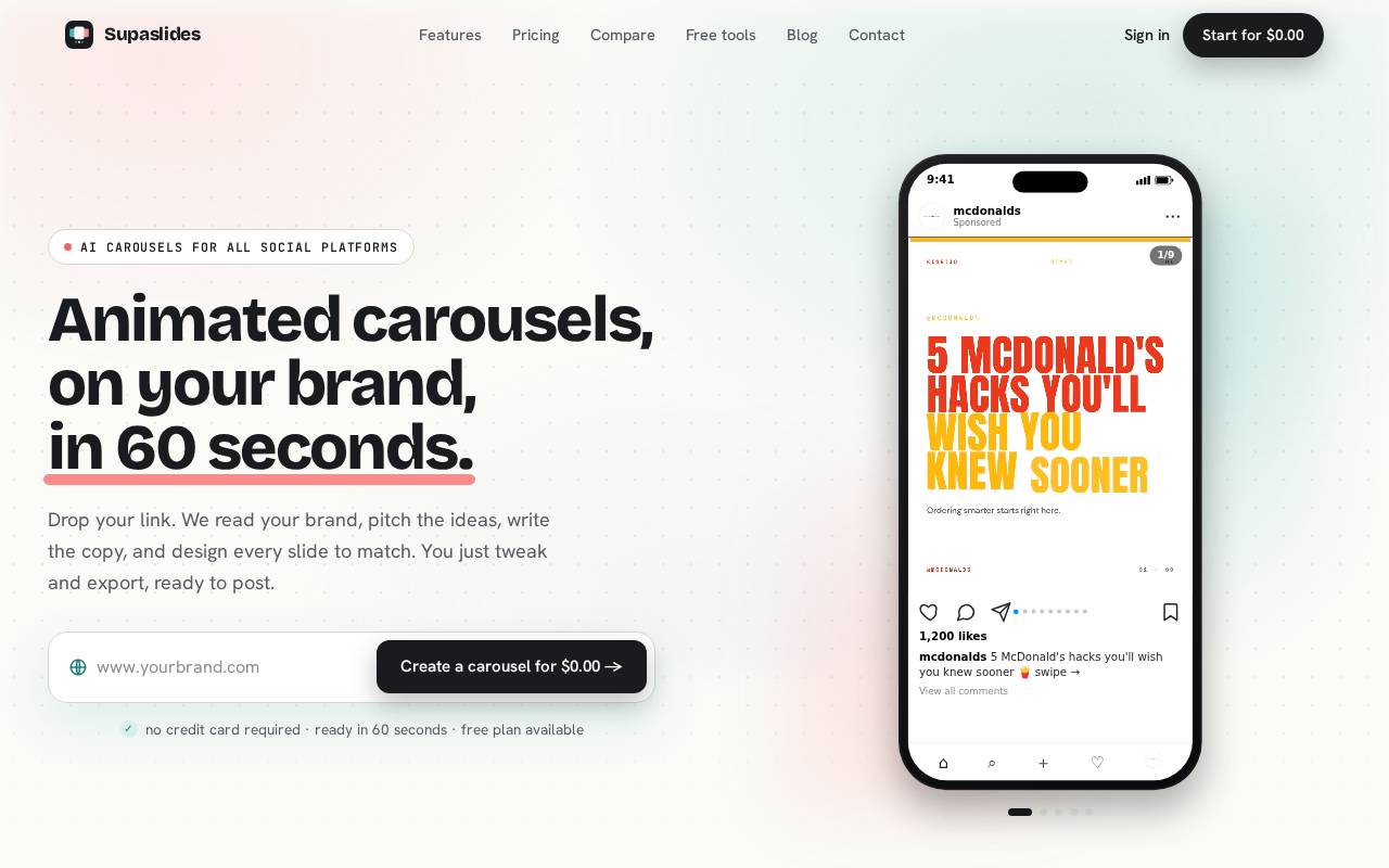 Screenshot of supaslides.app