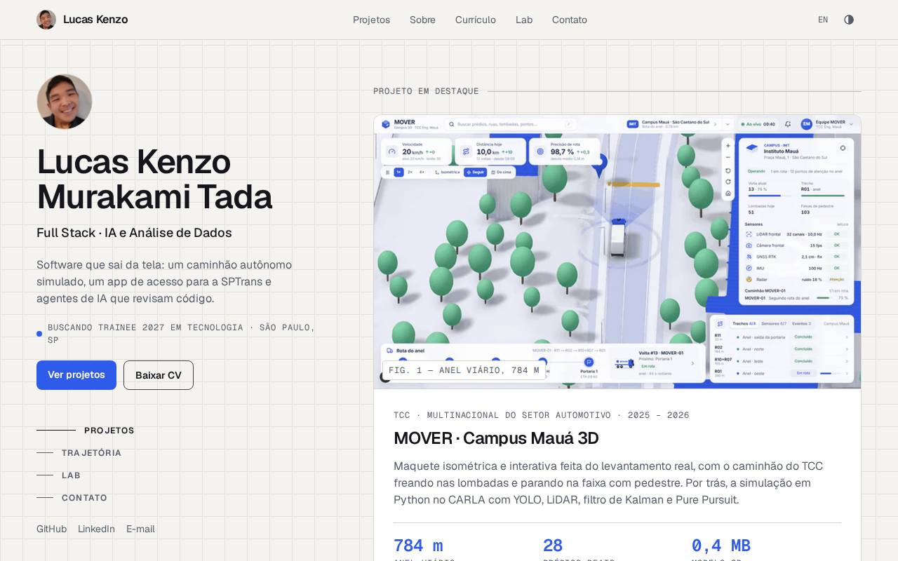 Screenshot of lucaskenz.github.io