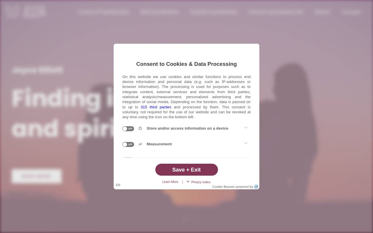 Screenshot of joyceelliott.com