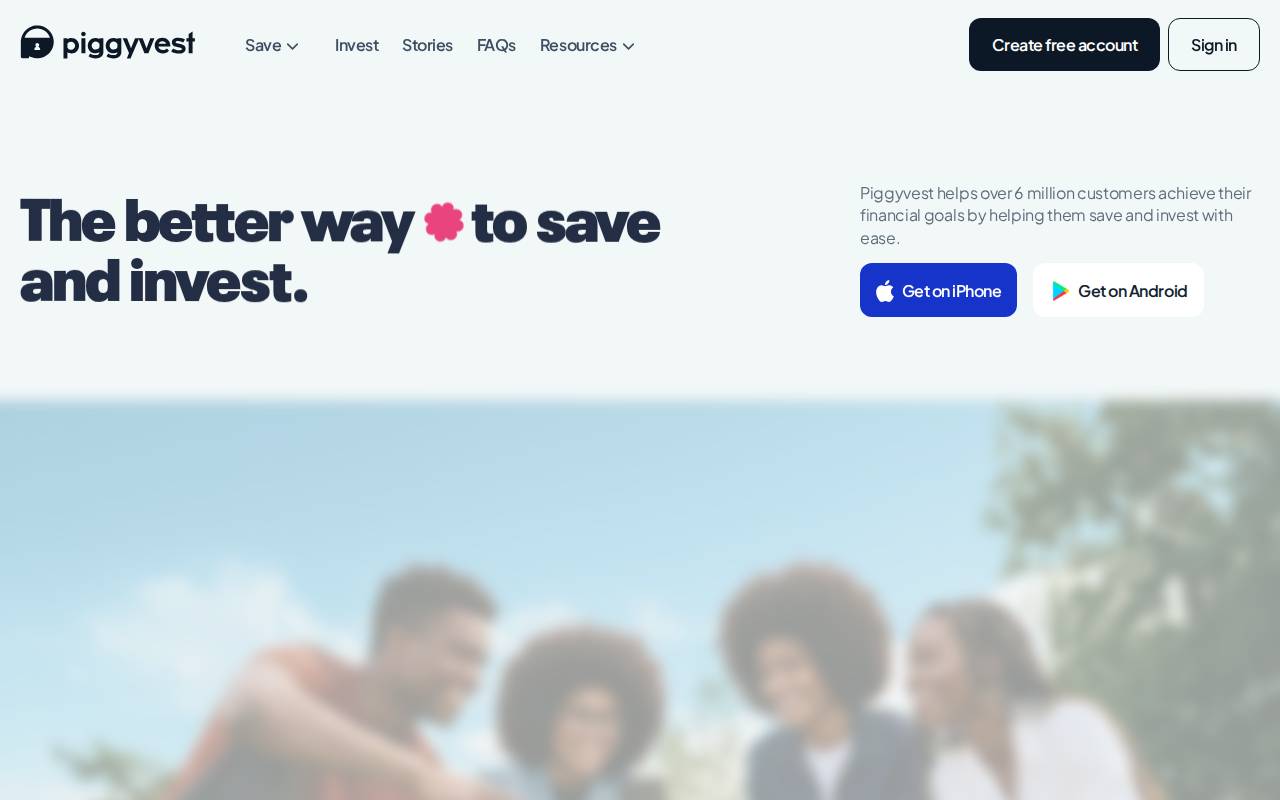 Screenshot of piggyvest.com