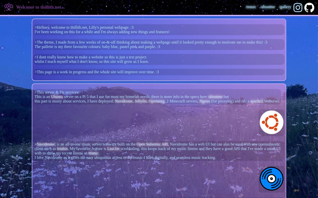 Screenshot of thillith.net