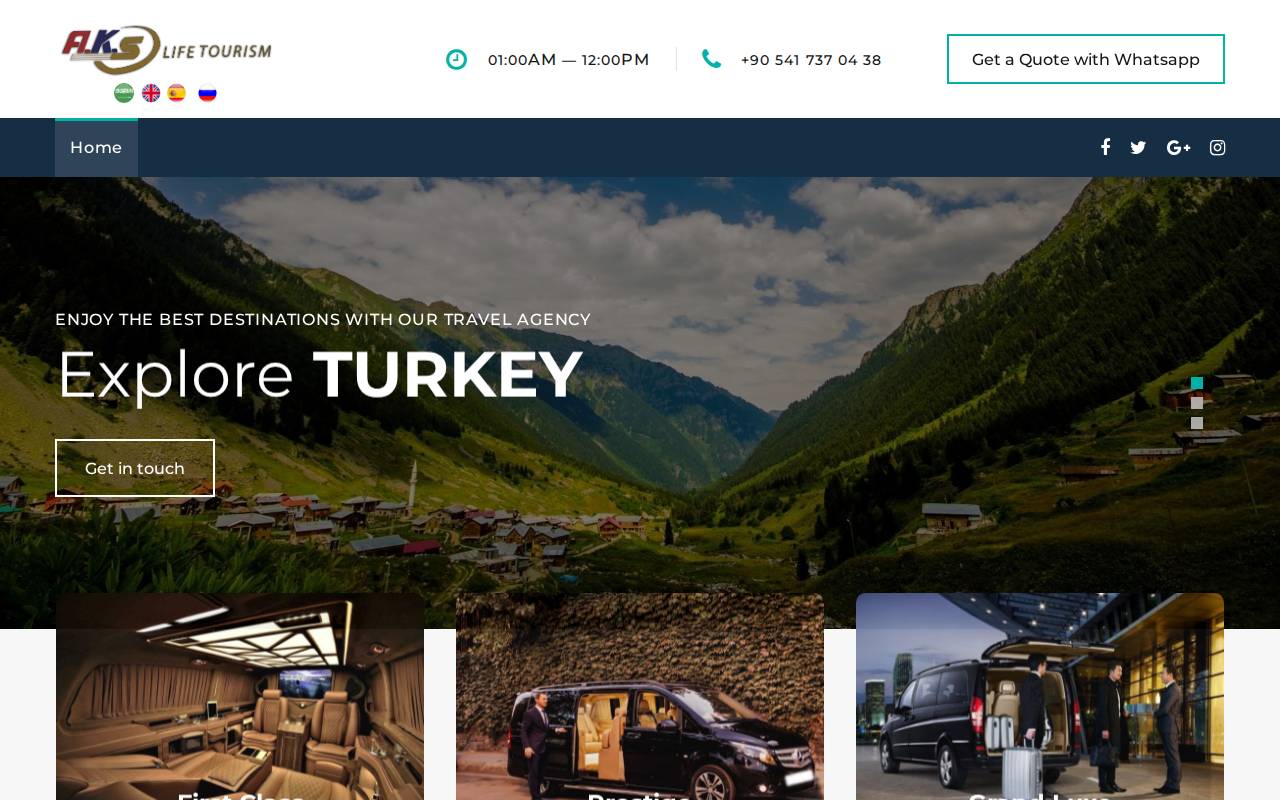 Screenshot of akslifetourism.com