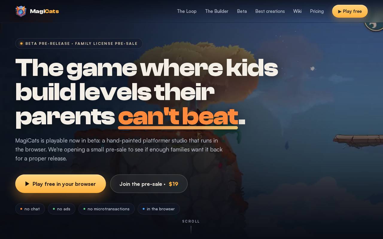 Screenshot of magicats.io