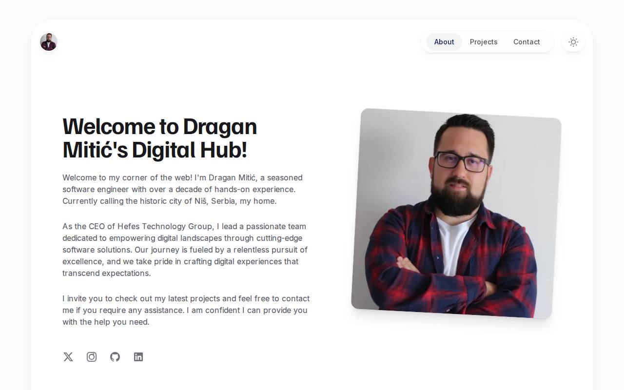 Screenshot of draganmitic.com