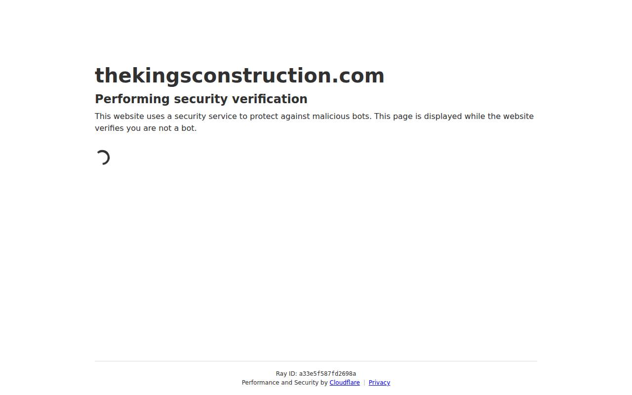 Screenshot of thekingsconstruction.com