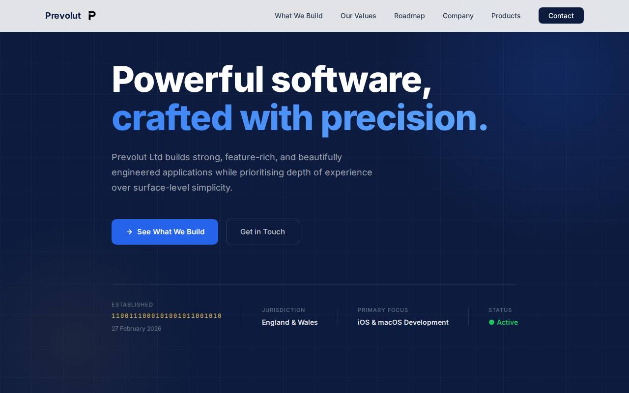Screenshot of prevolut.uk