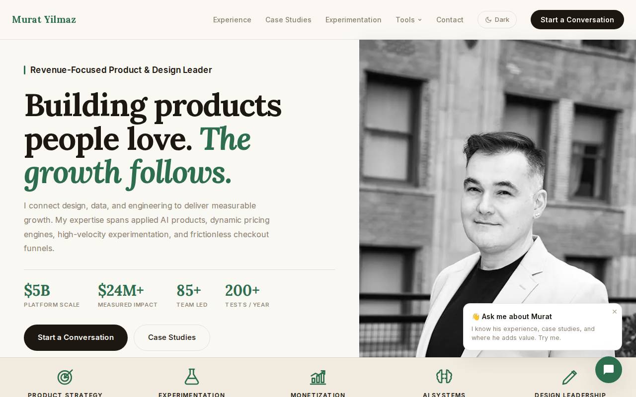 Screenshot of itsmurat.com