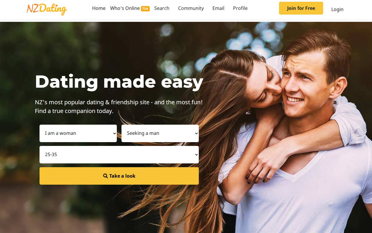 Screenshot of nzdating.com