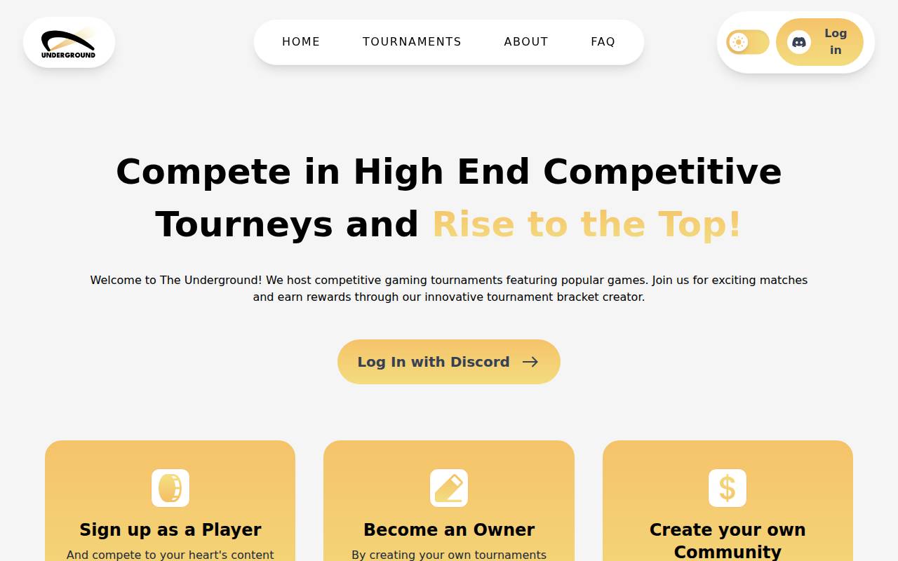 Screenshot of underground-arena.org