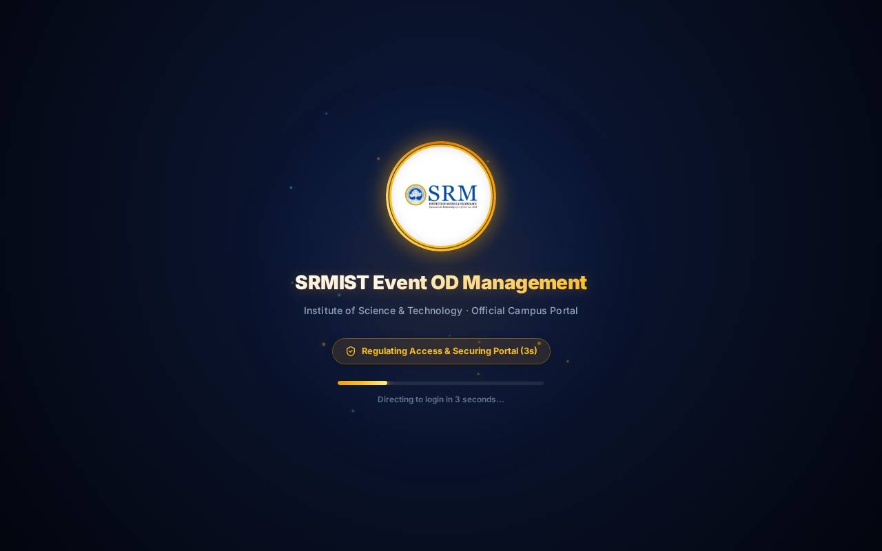 Screenshot of srm-event-portal.vercel.app