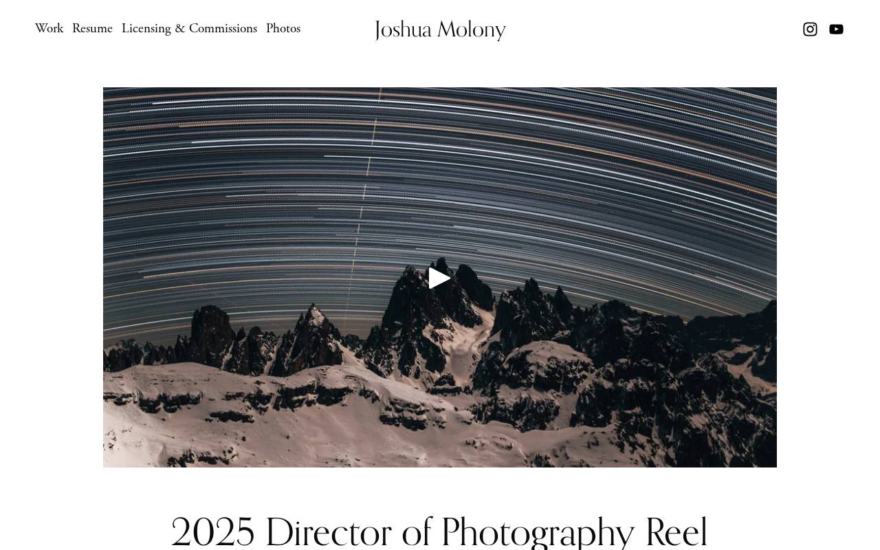 Screenshot of joshuamolony.com