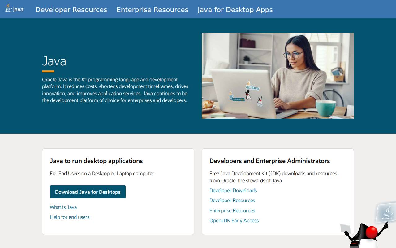 Screenshot of java.com