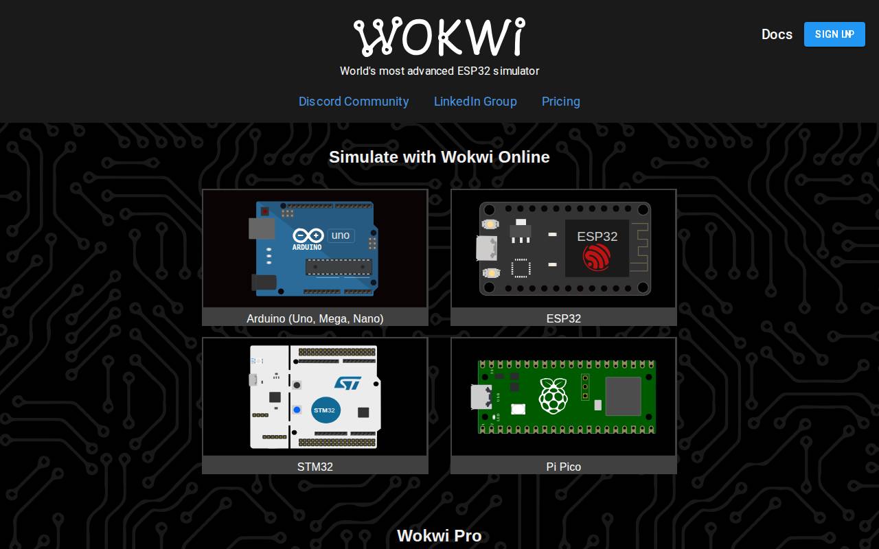 Screenshot of wokwi.com