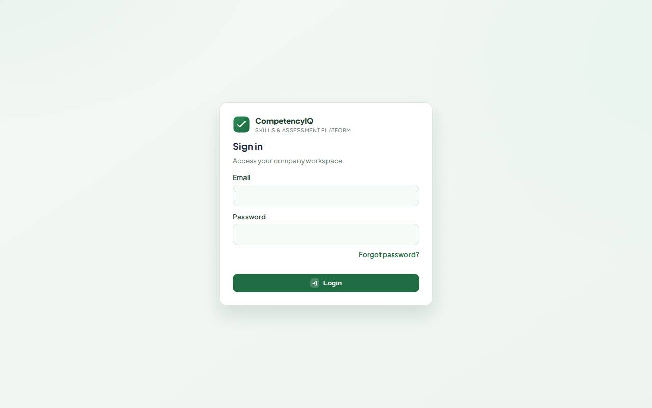 Screenshot of competencyiq.co.uk
