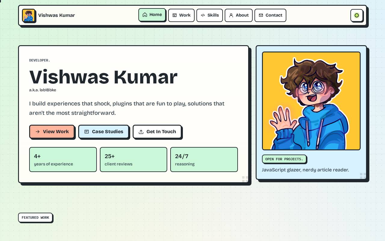 Screenshot of vishwaskr.xyz