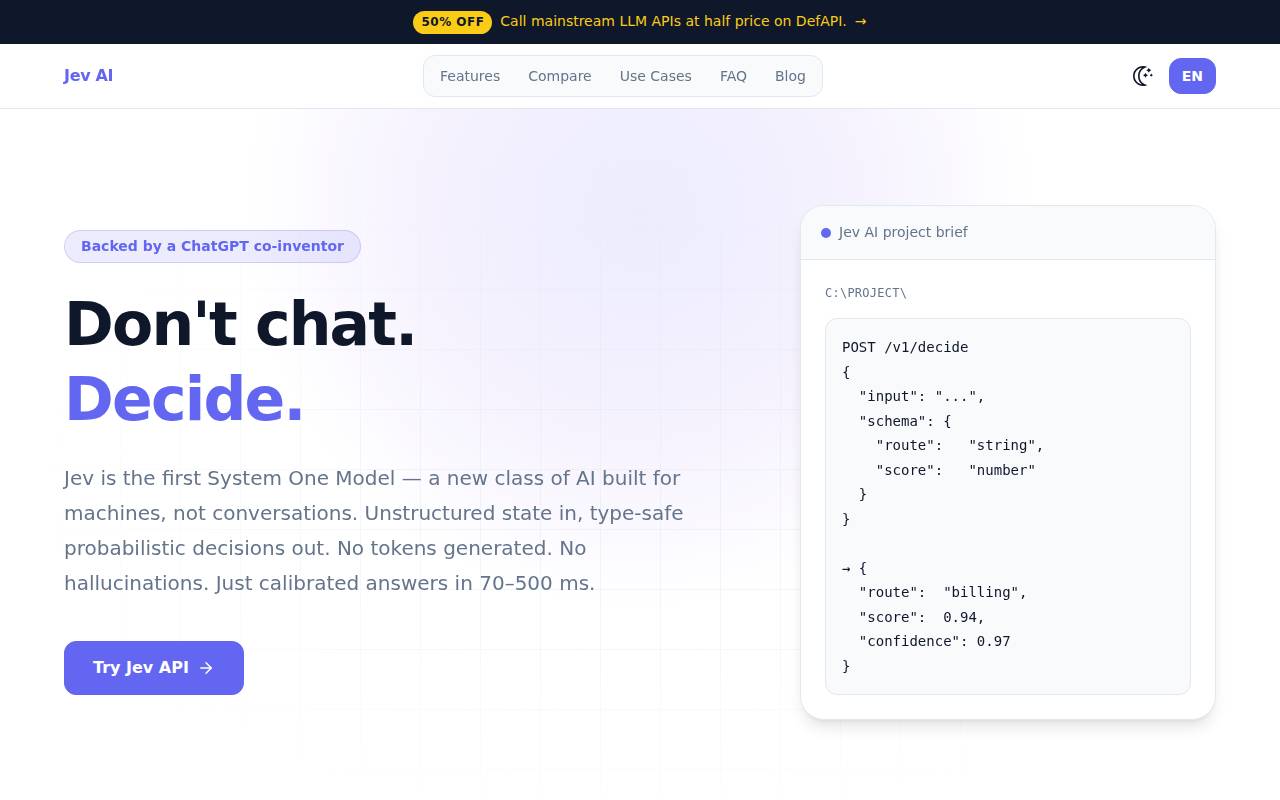Screenshot of jevai.net