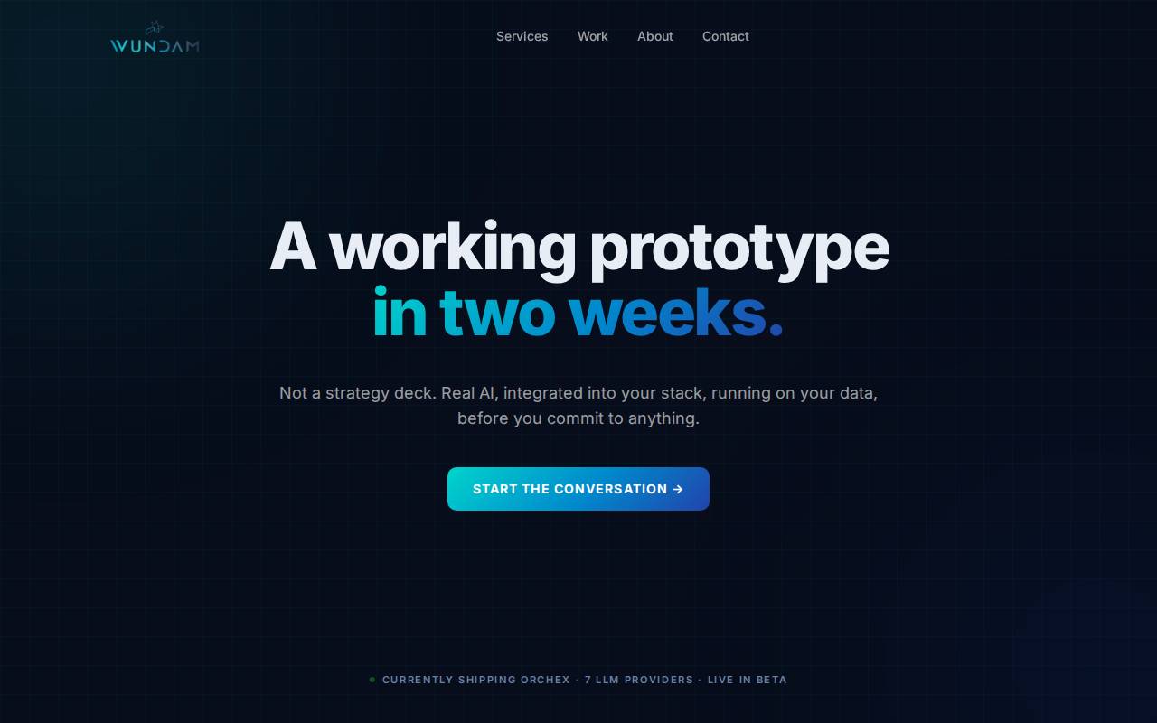Screenshot of wundam.com