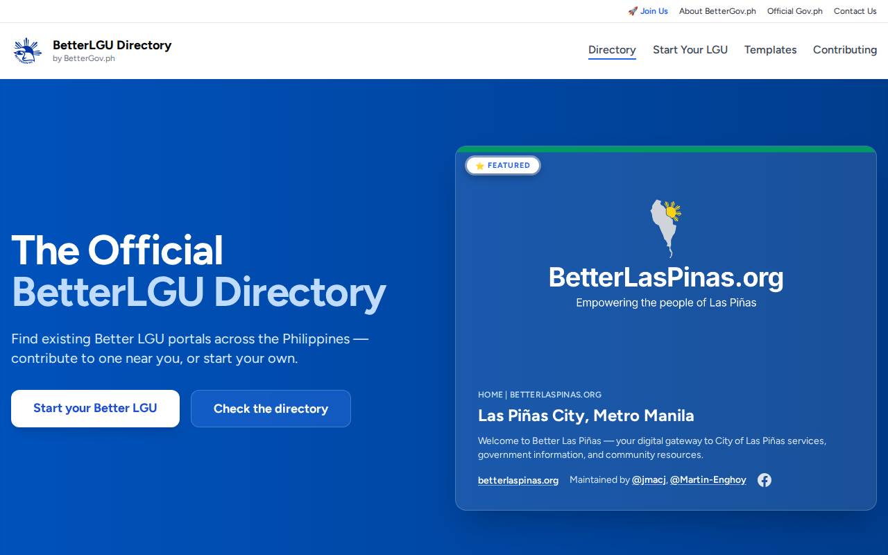 Screenshot of lgu.bettergov.ph