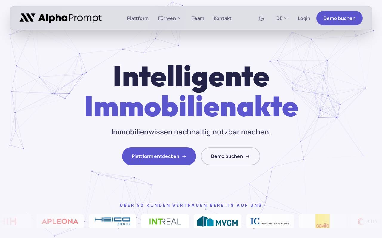 Screenshot of alphaprompt.de