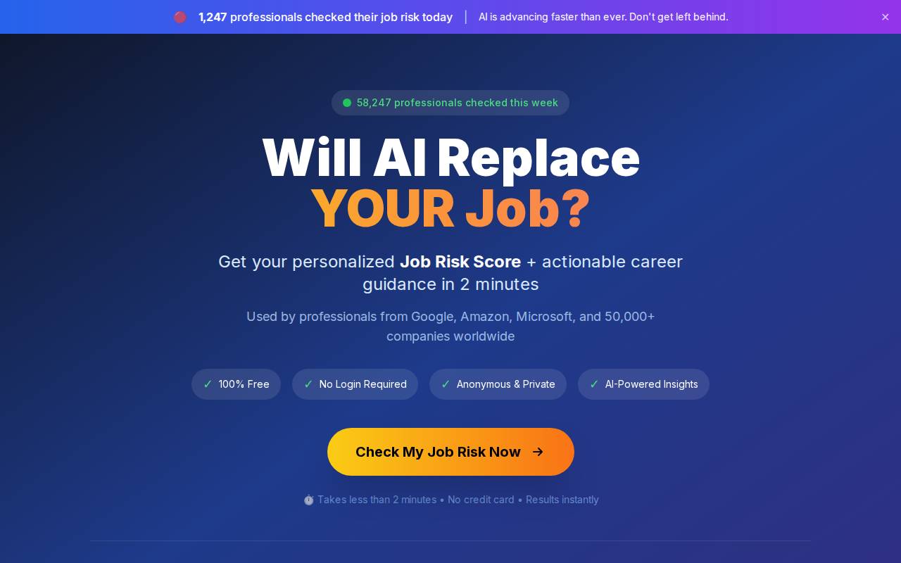 Screenshot of jobriskcheck.com