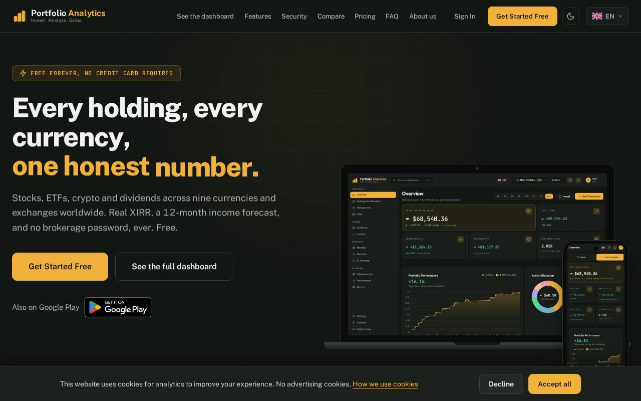 Screenshot of portanalytic.com