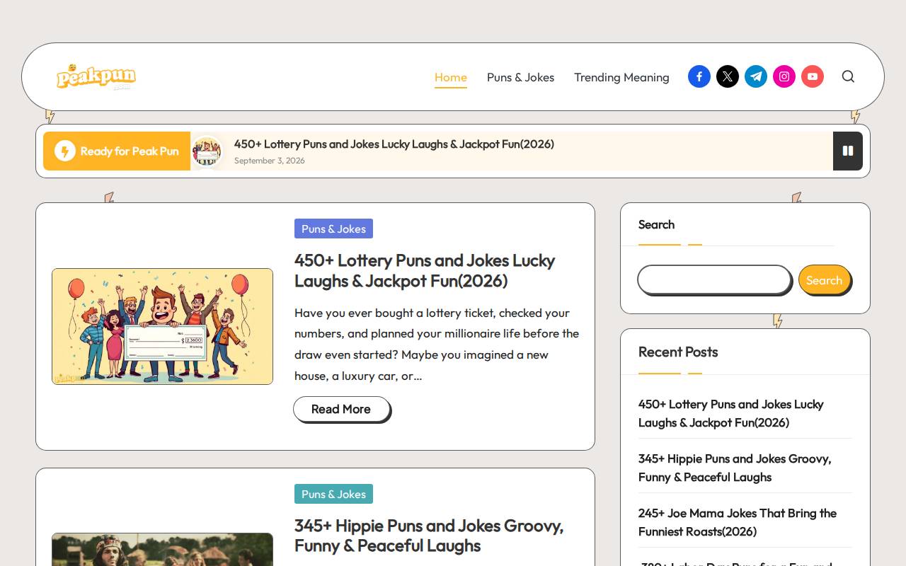 Screenshot of peakpun.com