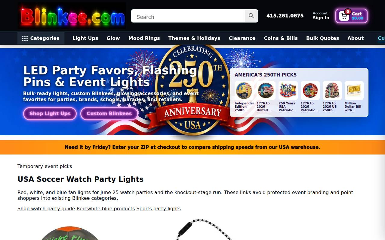 Screenshot of blinkee.com