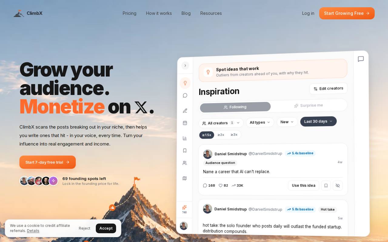 Screenshot of climbx.so