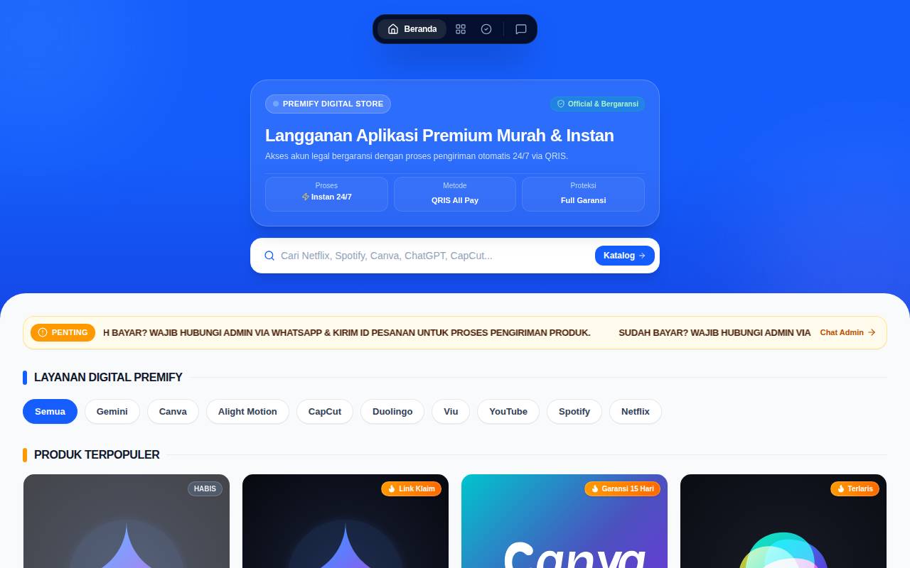 Screenshot of premify-delta.vercel.app