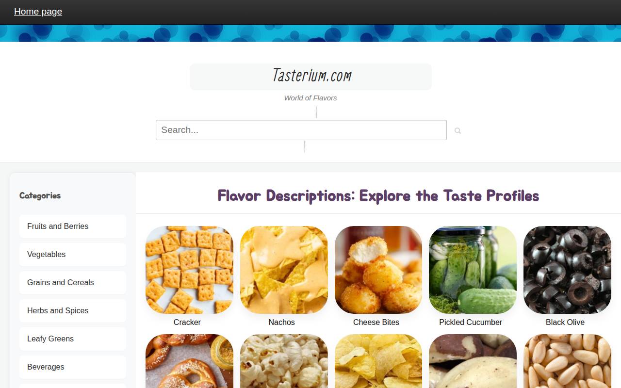 Screenshot of tasterium.com