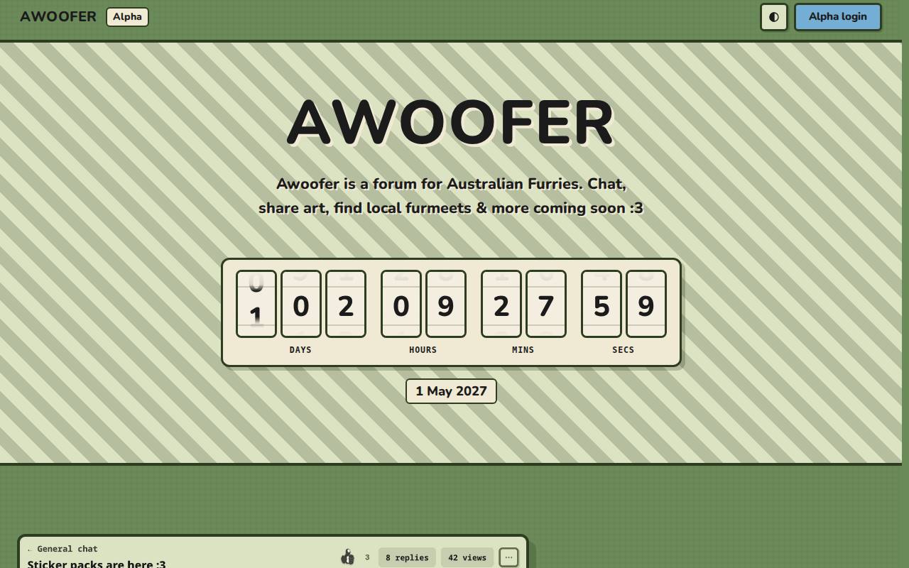 Screenshot of awoofer.com