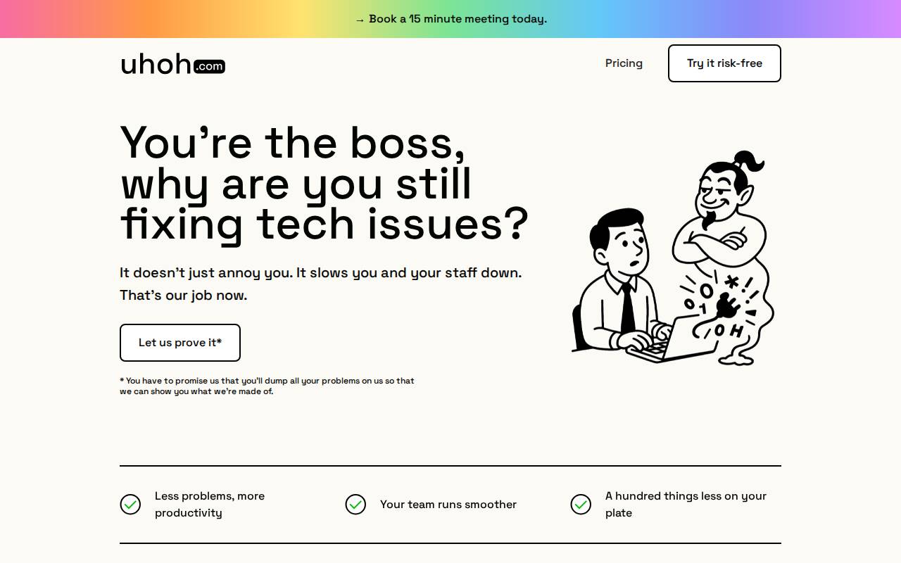 Screenshot of uhoh.com