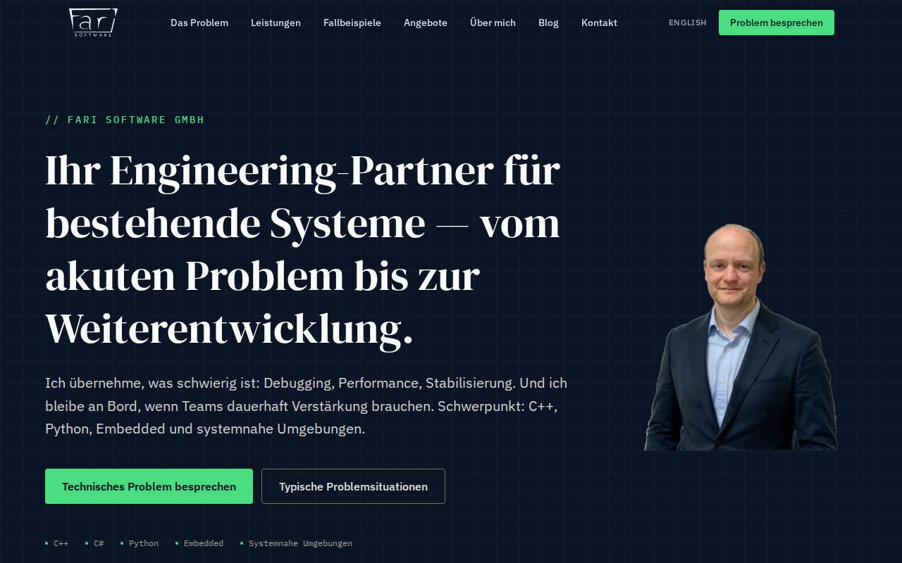 Screenshot of fari-software.de