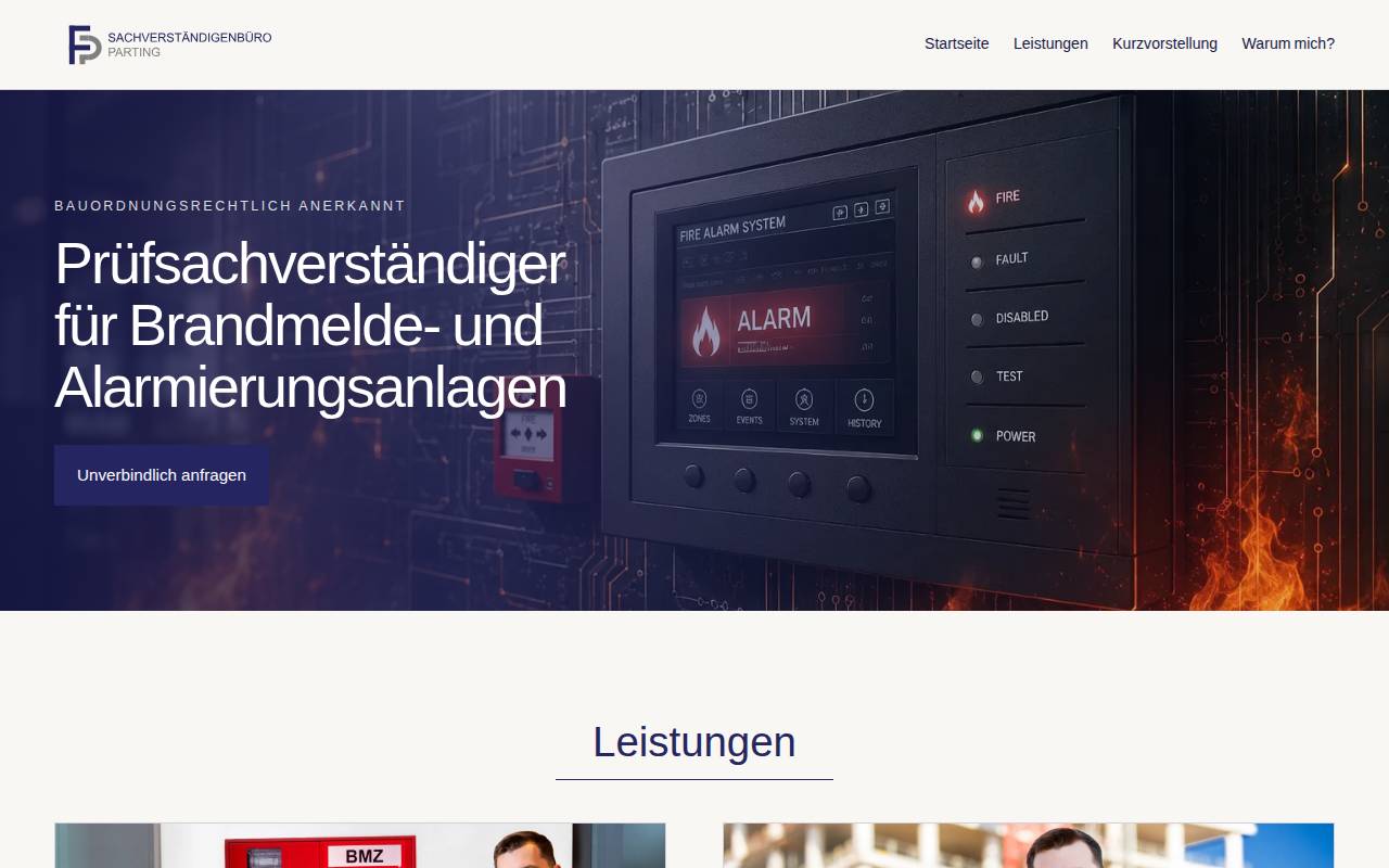 Screenshot of sv-parting.de