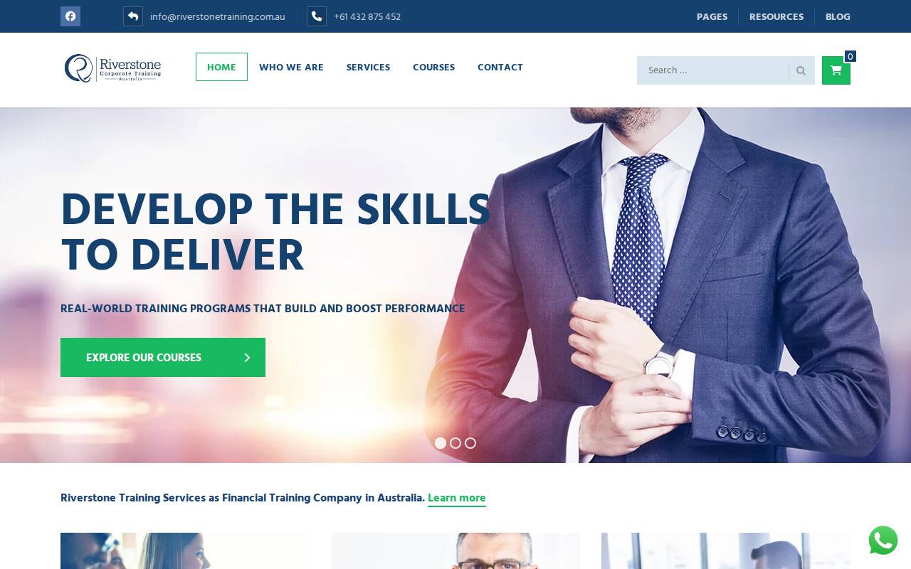 Screenshot of financecoursesaustralia.com.au