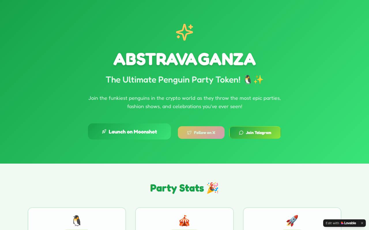 Screenshot of abstravaganza.lovable.app