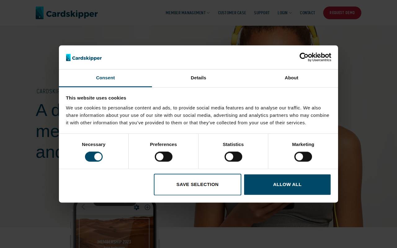 Screenshot of cardskipper.com