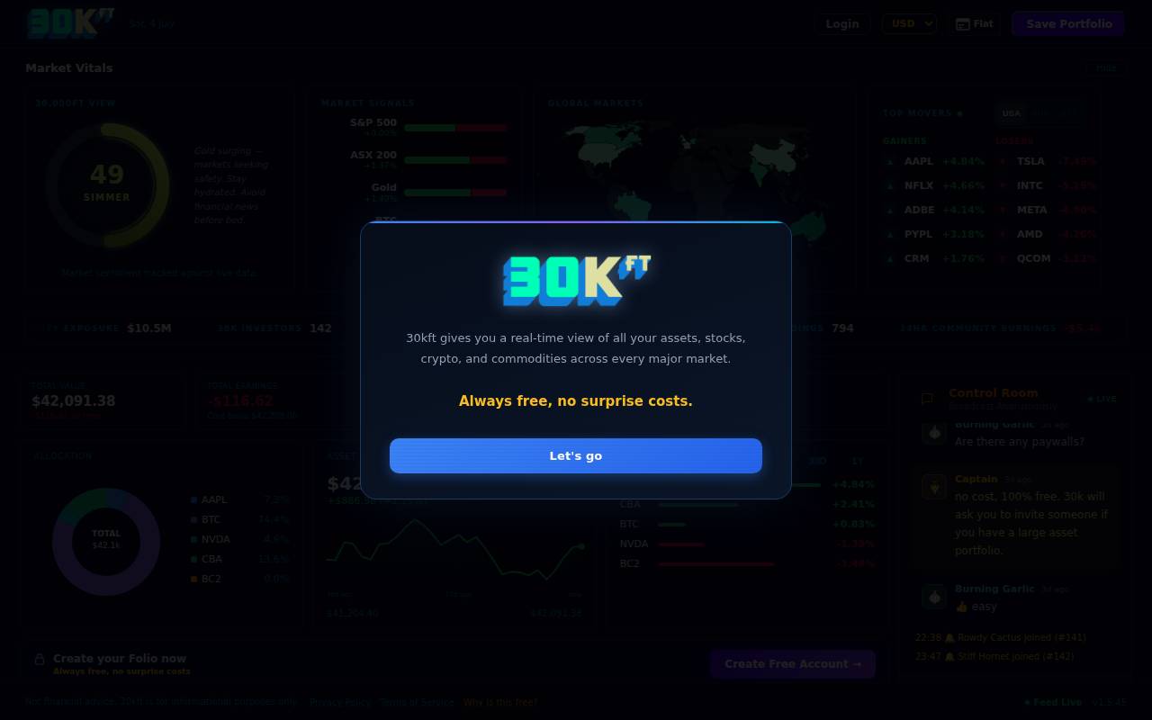 Screenshot of 30k.io