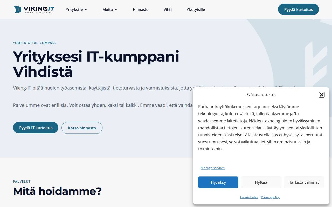 Screenshot of vikingit.fi