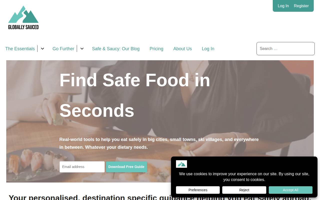 Screenshot of globallysauced.com