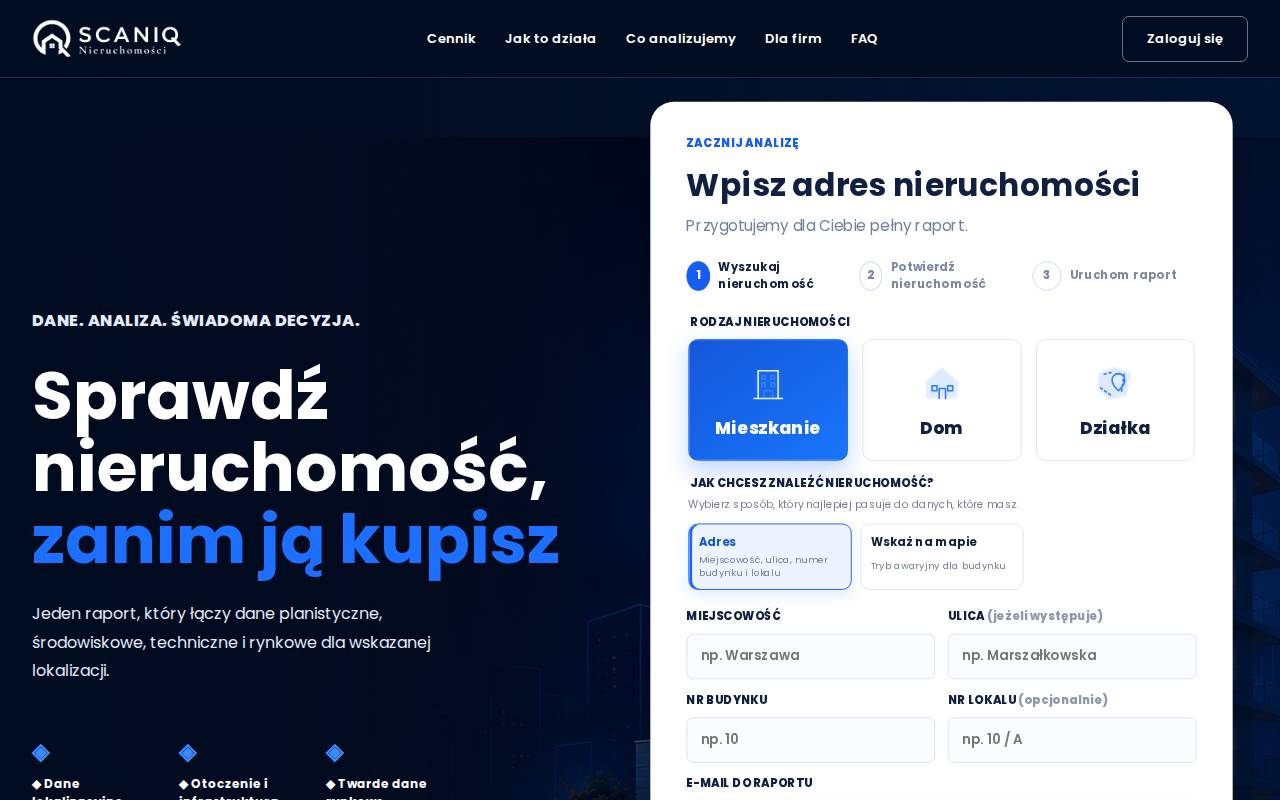 Screenshot of scaniq.pl